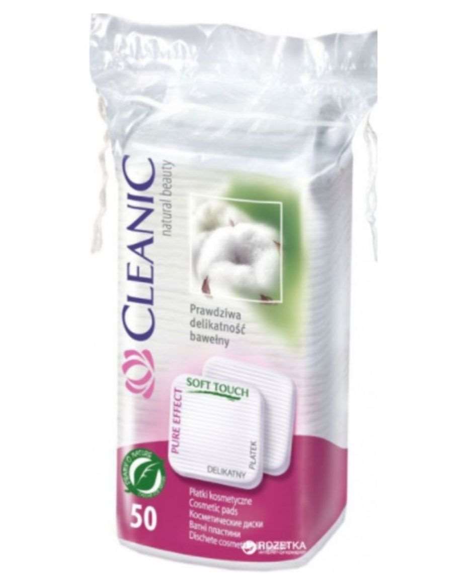 CLEANIC PURE EFFECT COSMETIC PAD 50PCS SQUARE