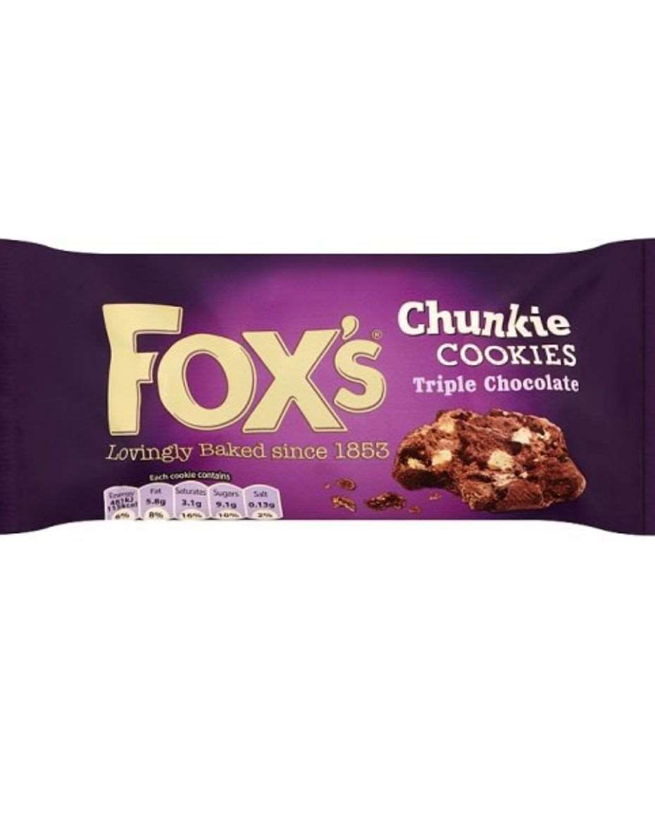 FOXS CHUNKIE COOKIES TRIPLE CHOCOLATE