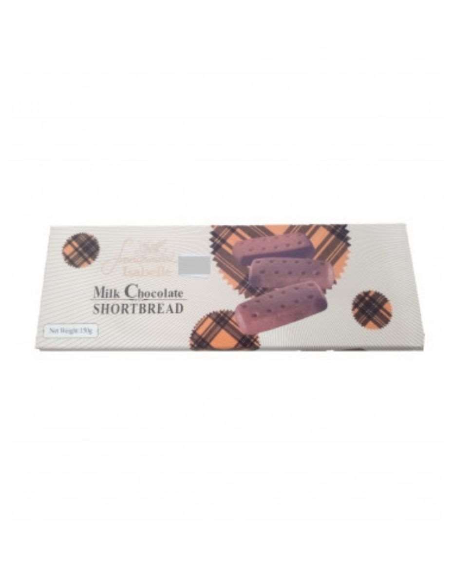 ISABELLE MILK CHOCOLATE SHORTBREAD 150G