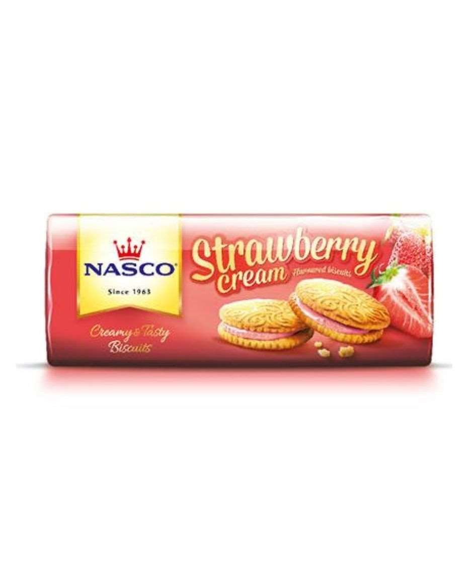 NASCO STRAWBERRY CREAM BISCUIT 110G