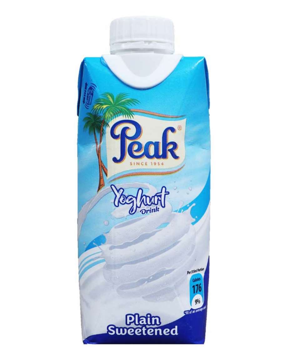 PEAK YOGHURT 318ML PLAIN SWEETENED