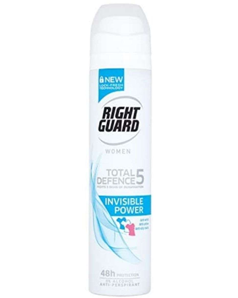 RIGHT GUARD TOTAL DEFENCE INVISIBLE SPRAY BLACK