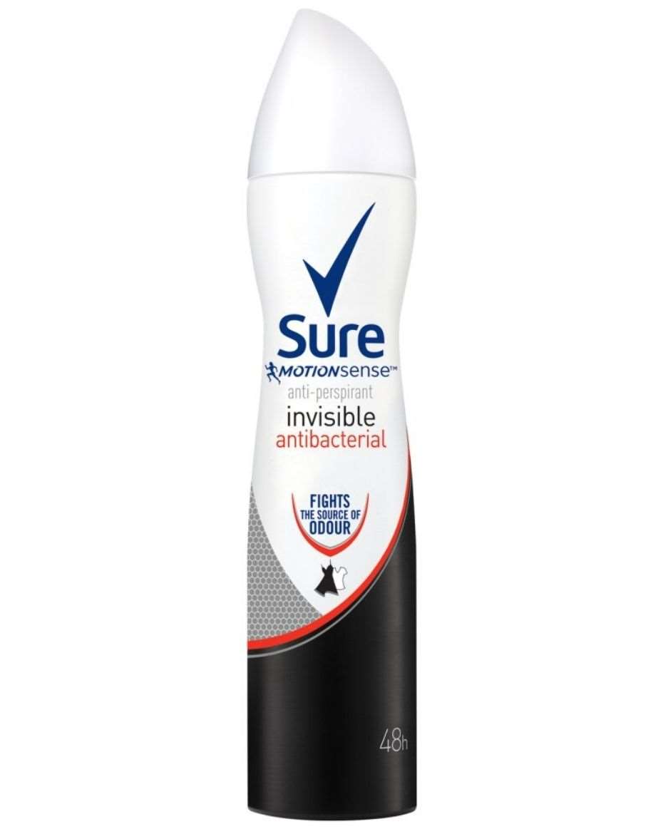 SURE DEO SPRAY INVISIBLE ANTIBACTERIA