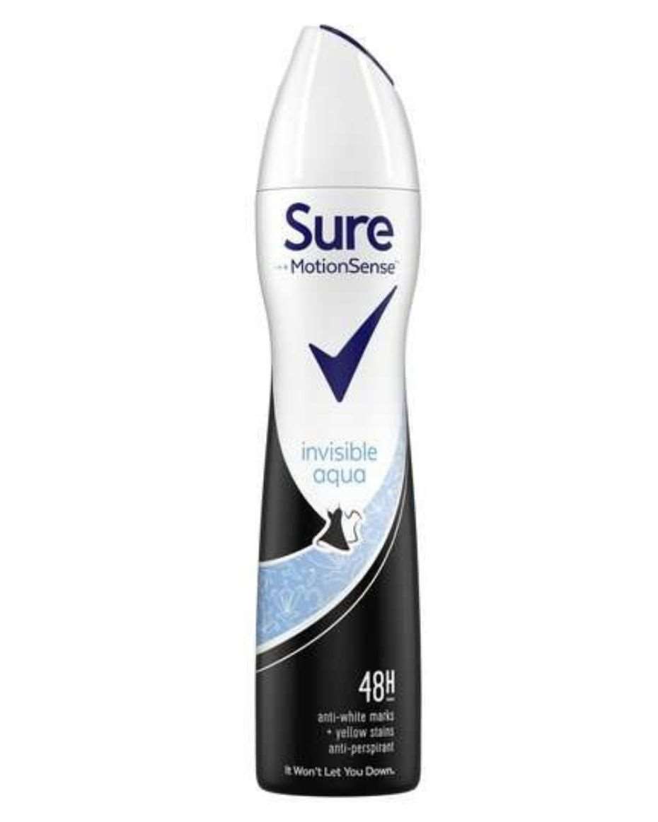 SURE DEO SPRAY INVISIBLE AQUA