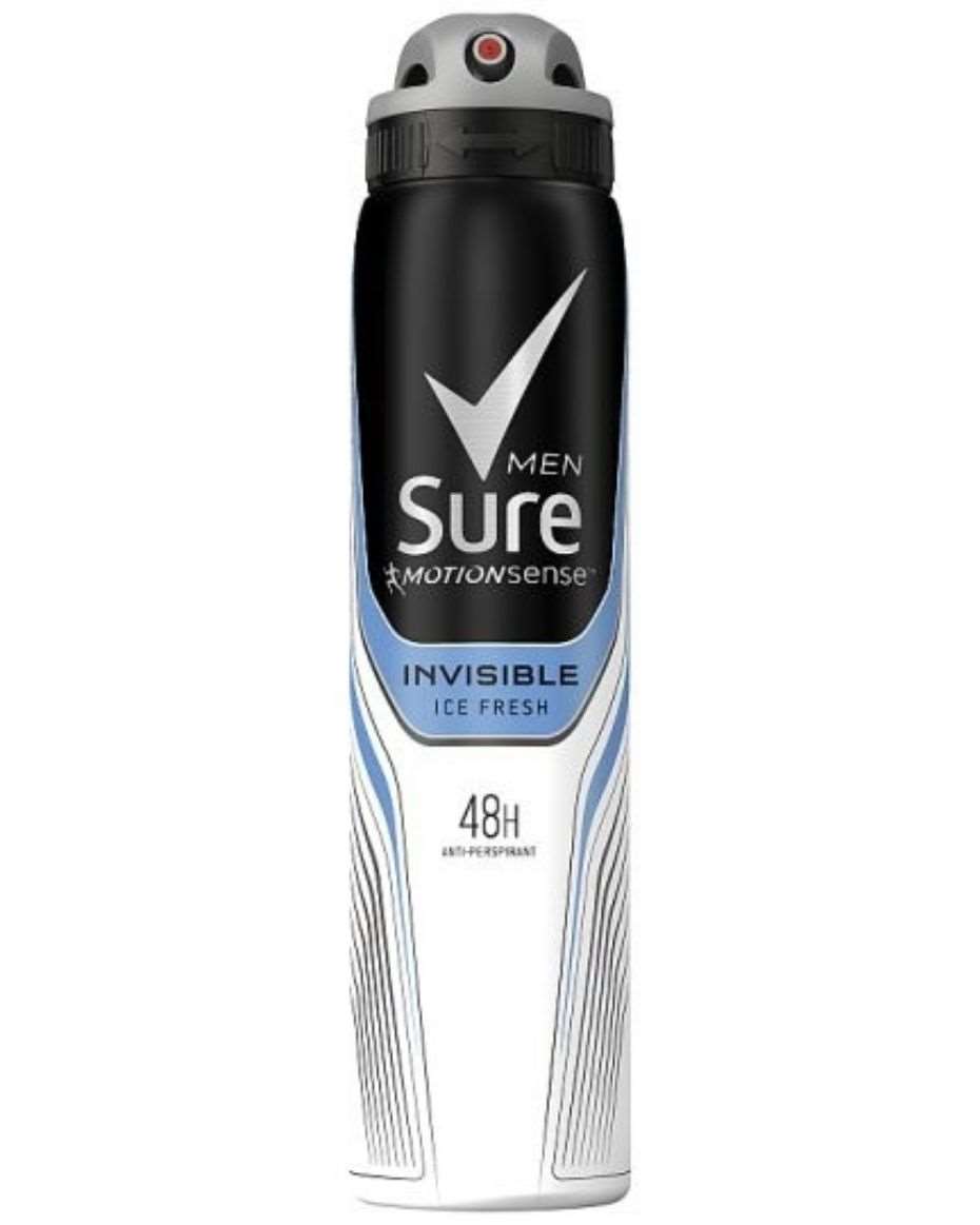 SURE MEN SPRAY INVISIBLE FRESH/ ICE FRESH