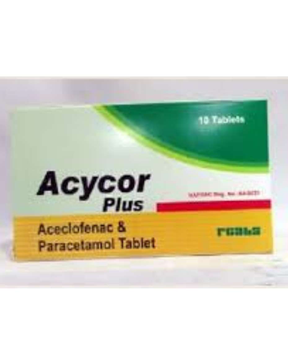 ACYCOR PLUS TAB ACECLOFENAC & PARACETAMOL 