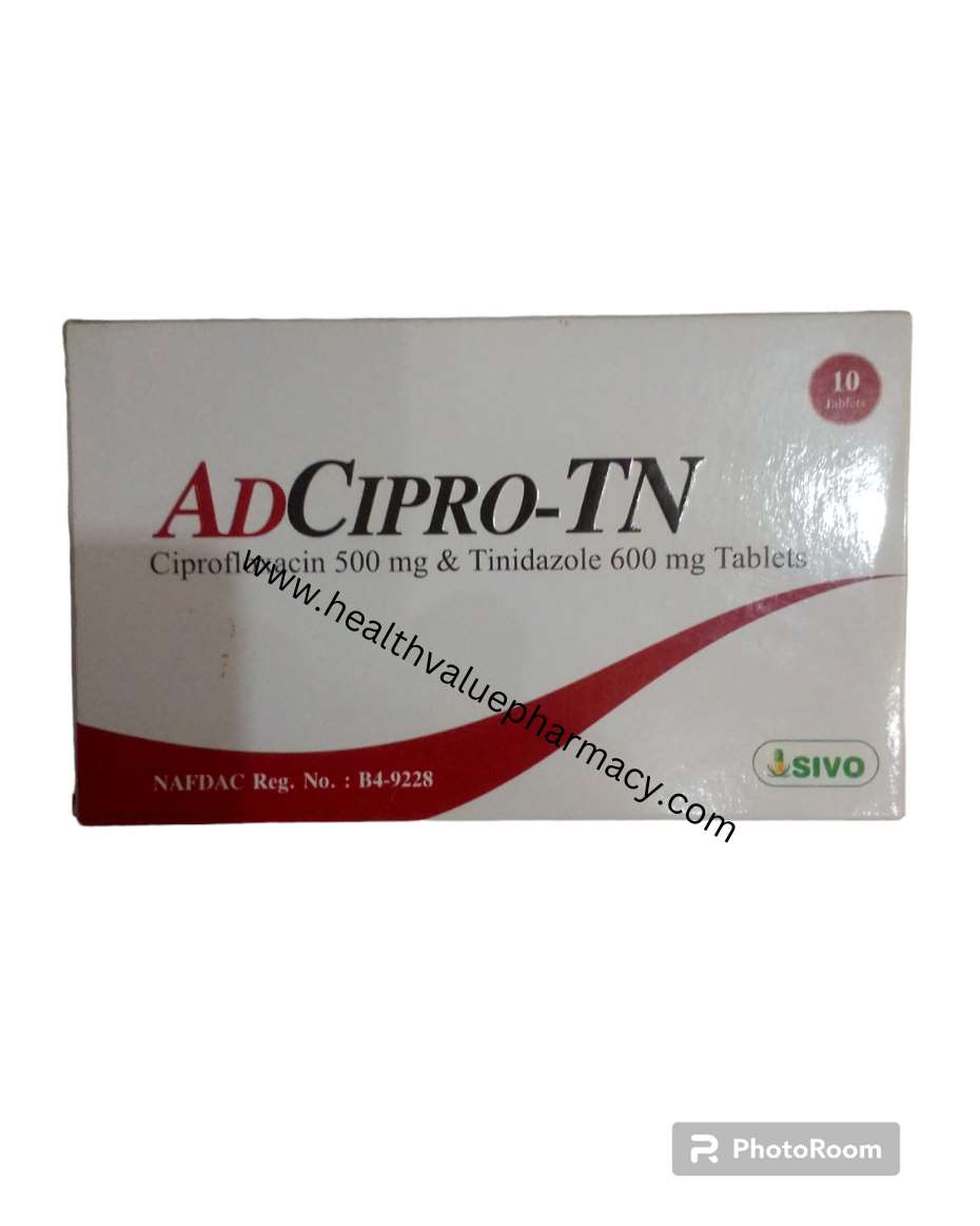 ADCIPRO-TN TAB CIPROFLOXACIN & TINIDAZOLE