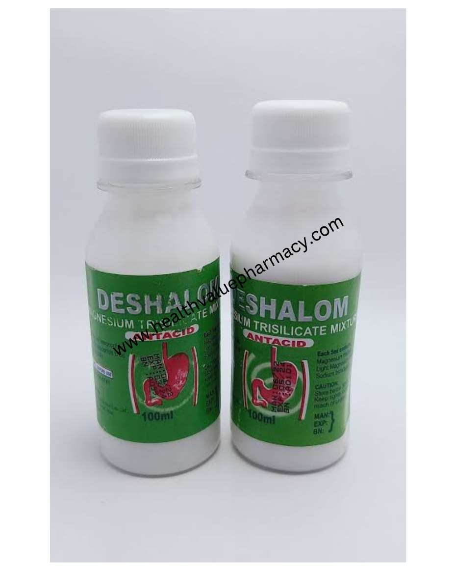 DE-SHALOM MAG TRISILICATE ANTACID SUSP 100ML