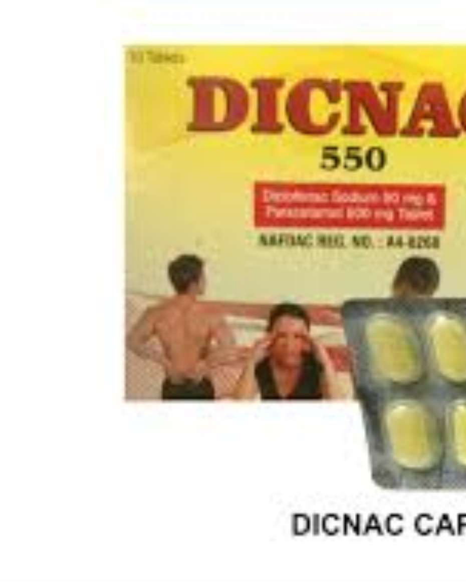 DICNAC 550 1X10 DICLOFENAC SODIUM / PARACETAMOL