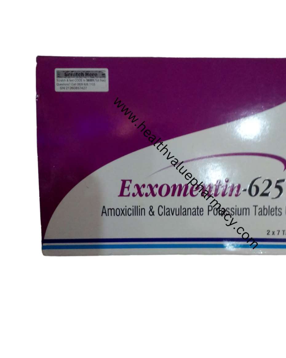 EXXOMENTIN 625MG TAB PACK