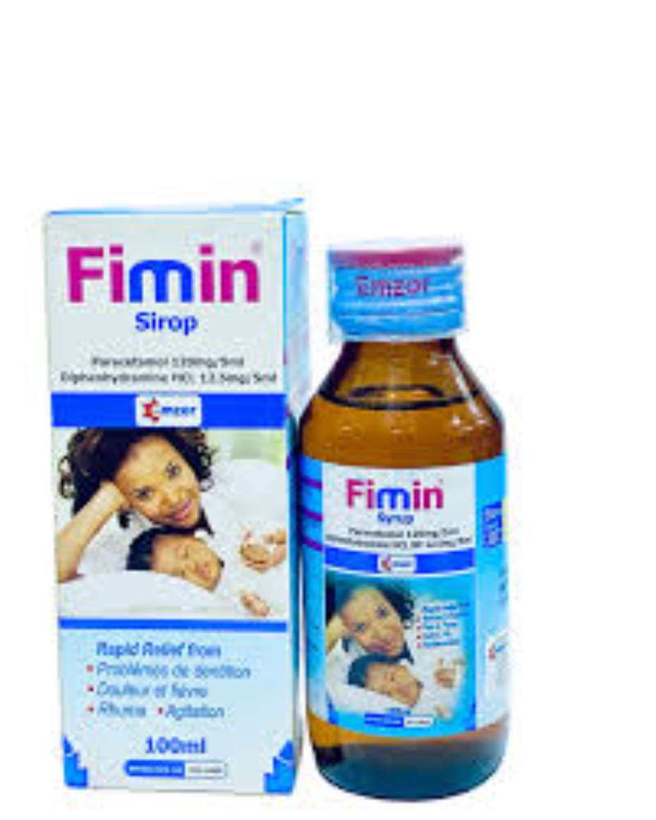 FIMIN SYRUP 100ML PARACETAMOL/ DIPHENHYDRAMINE