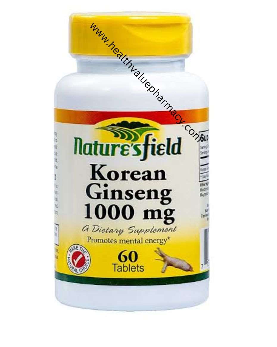 KOREAN GINSENG 1000MG X60 NATURE FIELD