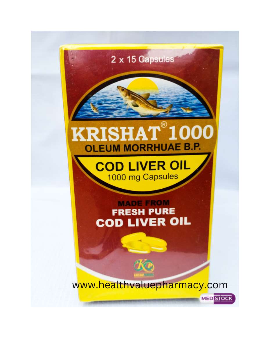 KRISHAT CODLIVER OIL 1000MG 2X15