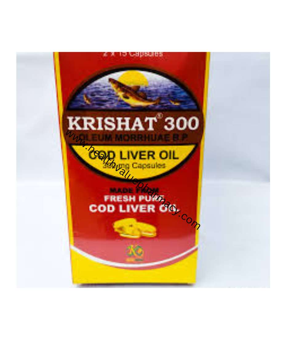 KRISHAT CODLIVER OIL 300MG 2X15