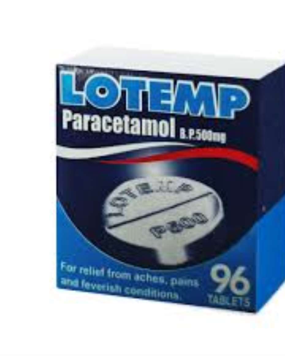 LOTEMP PARACETAMOL TAB 8X12