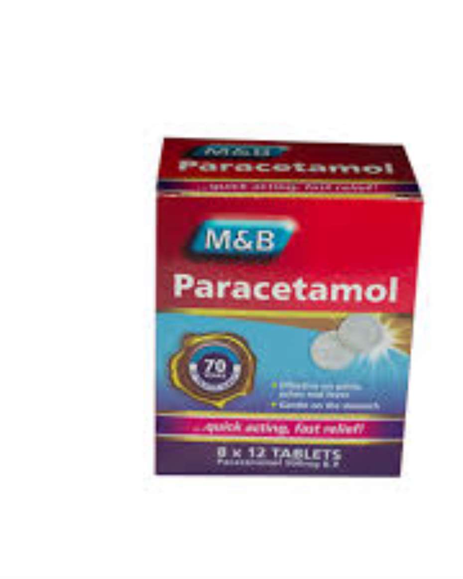 M&B PARACETAMOL 500MG TAB 8X12