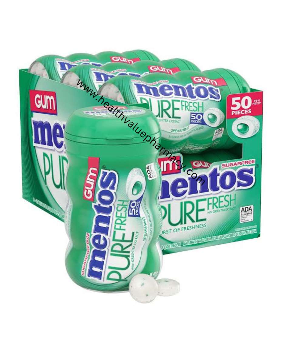 MENTOS GUM 87.5G PURE FRESH 50DRAGEES