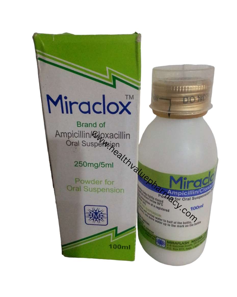 MIRACLOX AMPICLOX 250MG/5ML SUSP