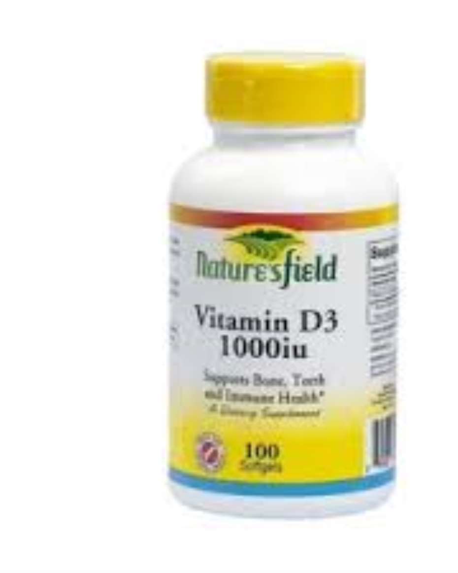 VITAMIN D3 1000IU X100 NATURES FIELD CHOLECALCIFEROL