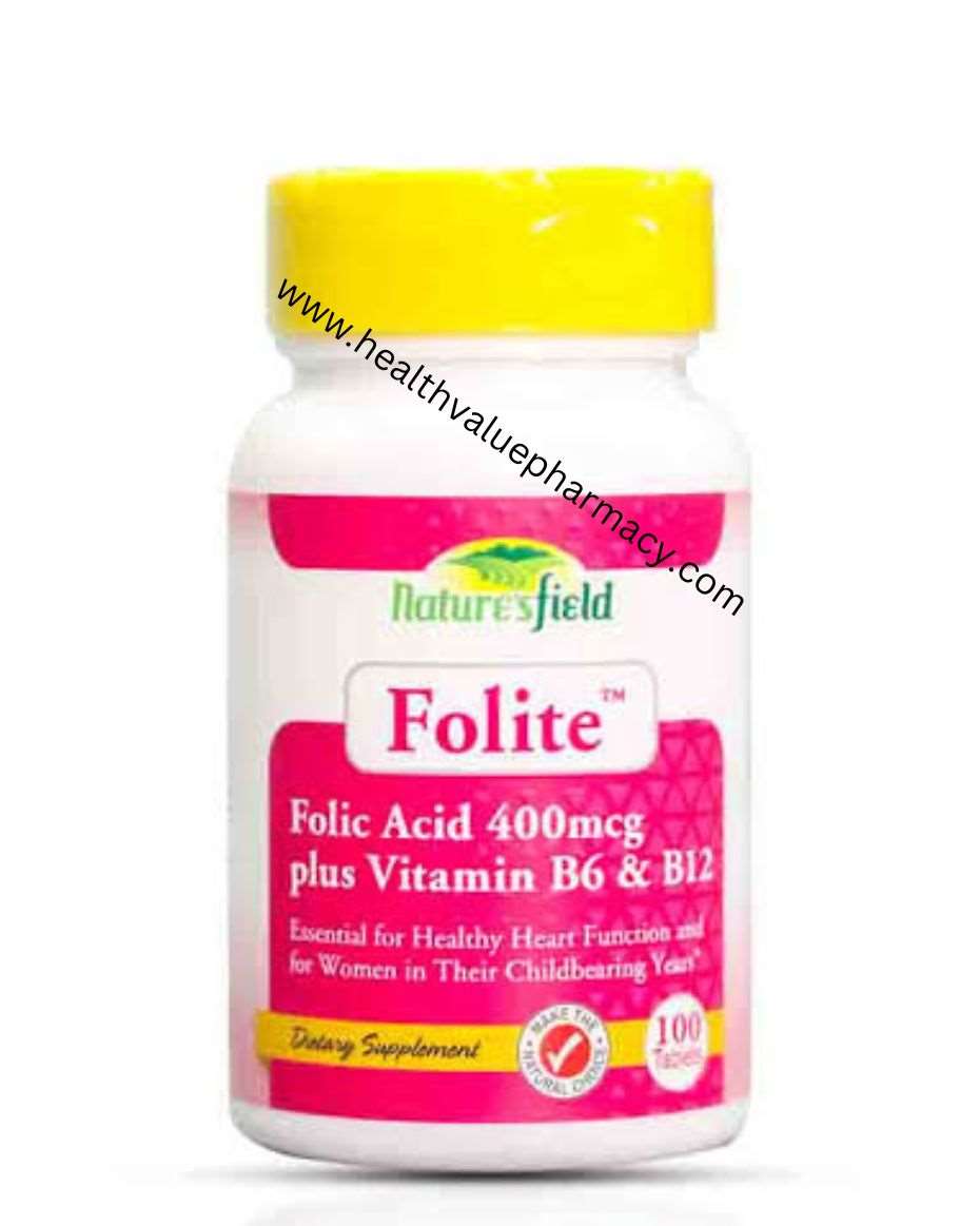 NATUREFIELD FOLITE FOLIC ACID PLUS B6 & B12