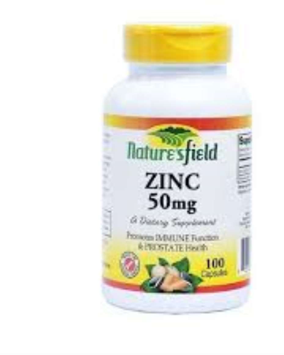 ZINC 50MG X100 NATURES FIELD