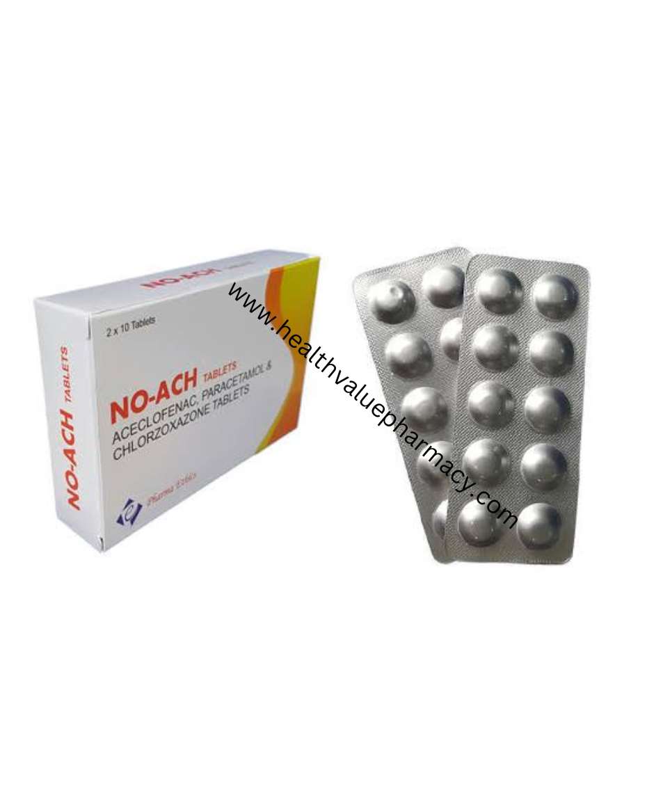 NO-ACH TAB 2X10 ACECLOFENAC /PARACETAMOL / CHLORZOXAZONE