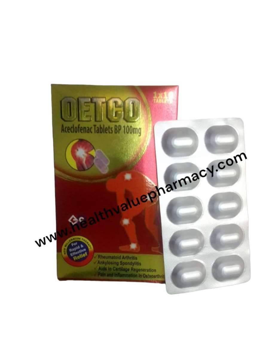 OETCO ACECLOFENAC 100MG TAB