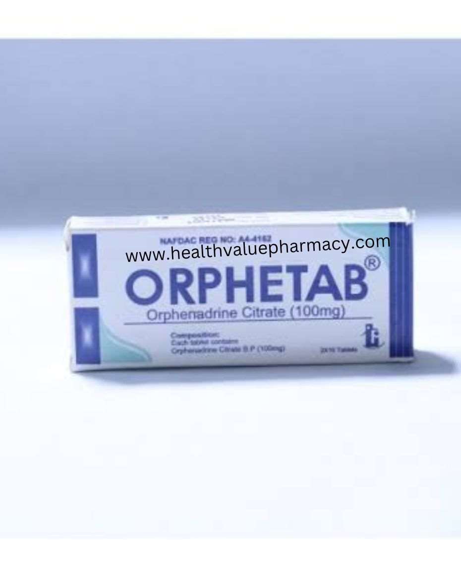 ORPHETAB ORPHENADRINE CITRATE 100MG