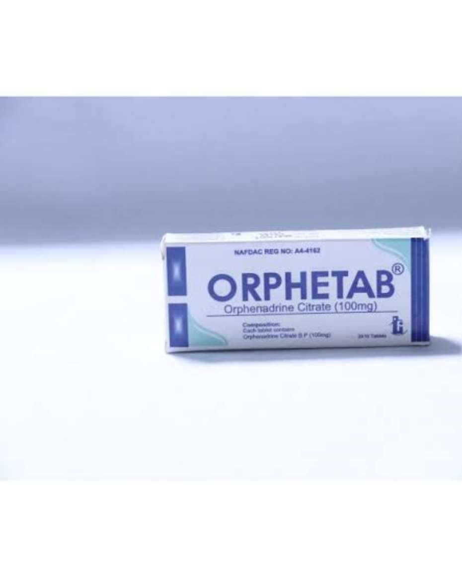 ORPHETAB ORPHENADRINE CITRATE 100MG