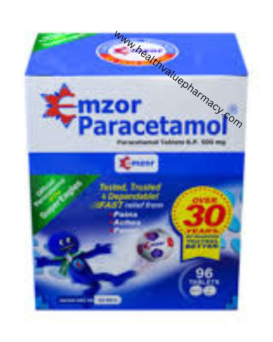 EMZOR PARACETAMOL 500MG TAB 8X12