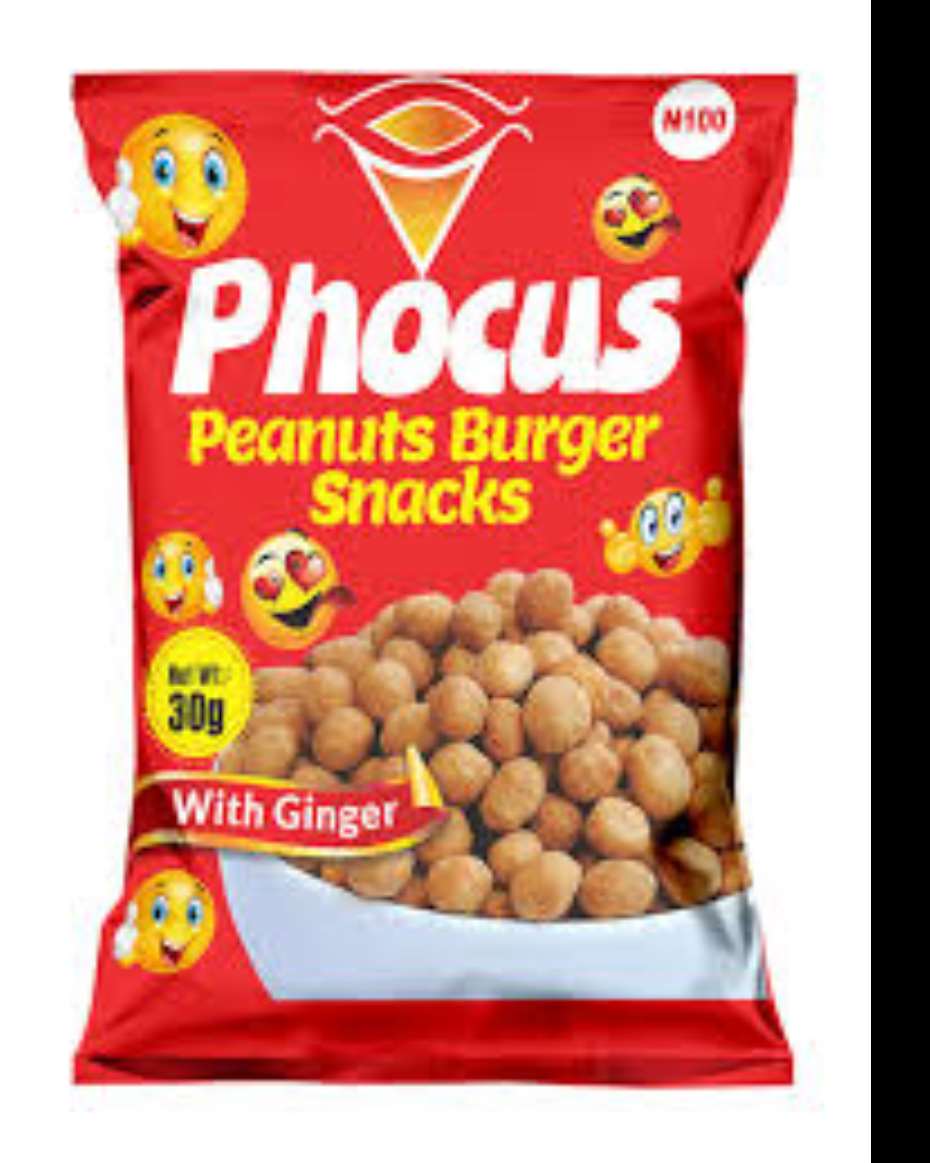 PHOCUS PEANUTS BURGER SNACKS 40G 78X1