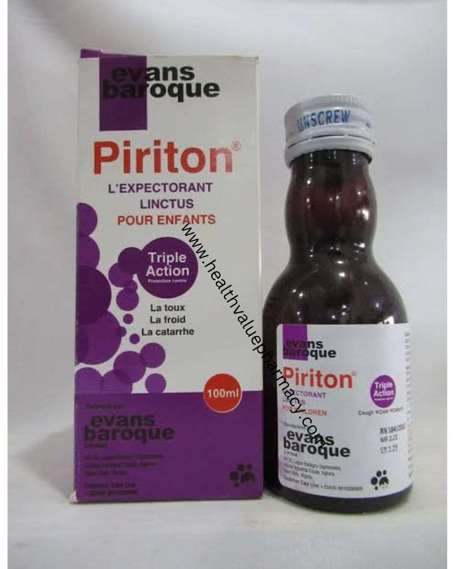 PIRITON EXPECTORANT LINCTUS FOR CHILDREN - HEALTH VALUE PHARMACY