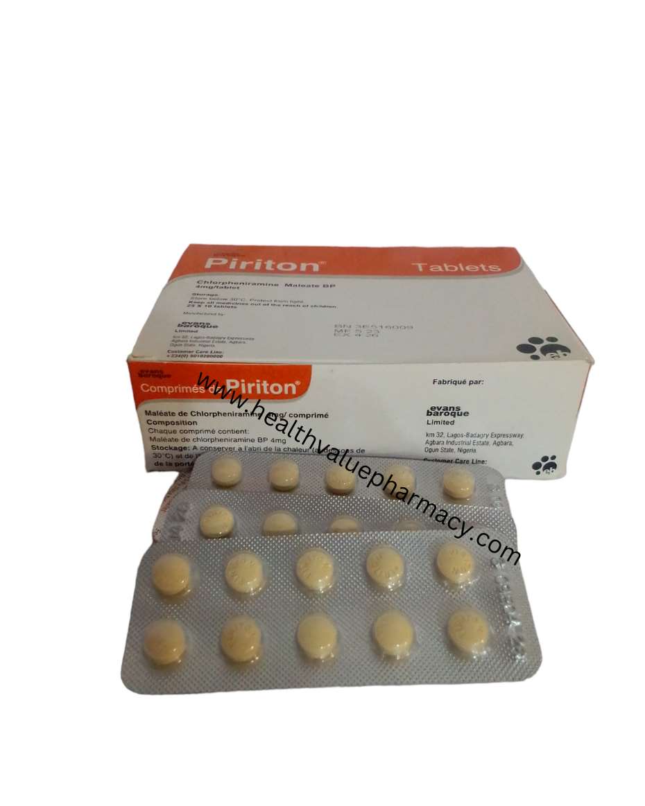 PIRITON TAB EVANS CHLORPHENIRAMINE