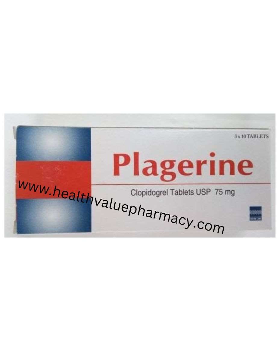 PLAGERINE CLOPIDOGREL 75MG TAB 3X10