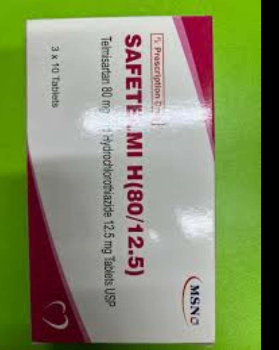 SAFETELMI H 80MG/12.5MG TAB TELMISARTAN / HYDROCHLOROTHIAZIDE 3X10