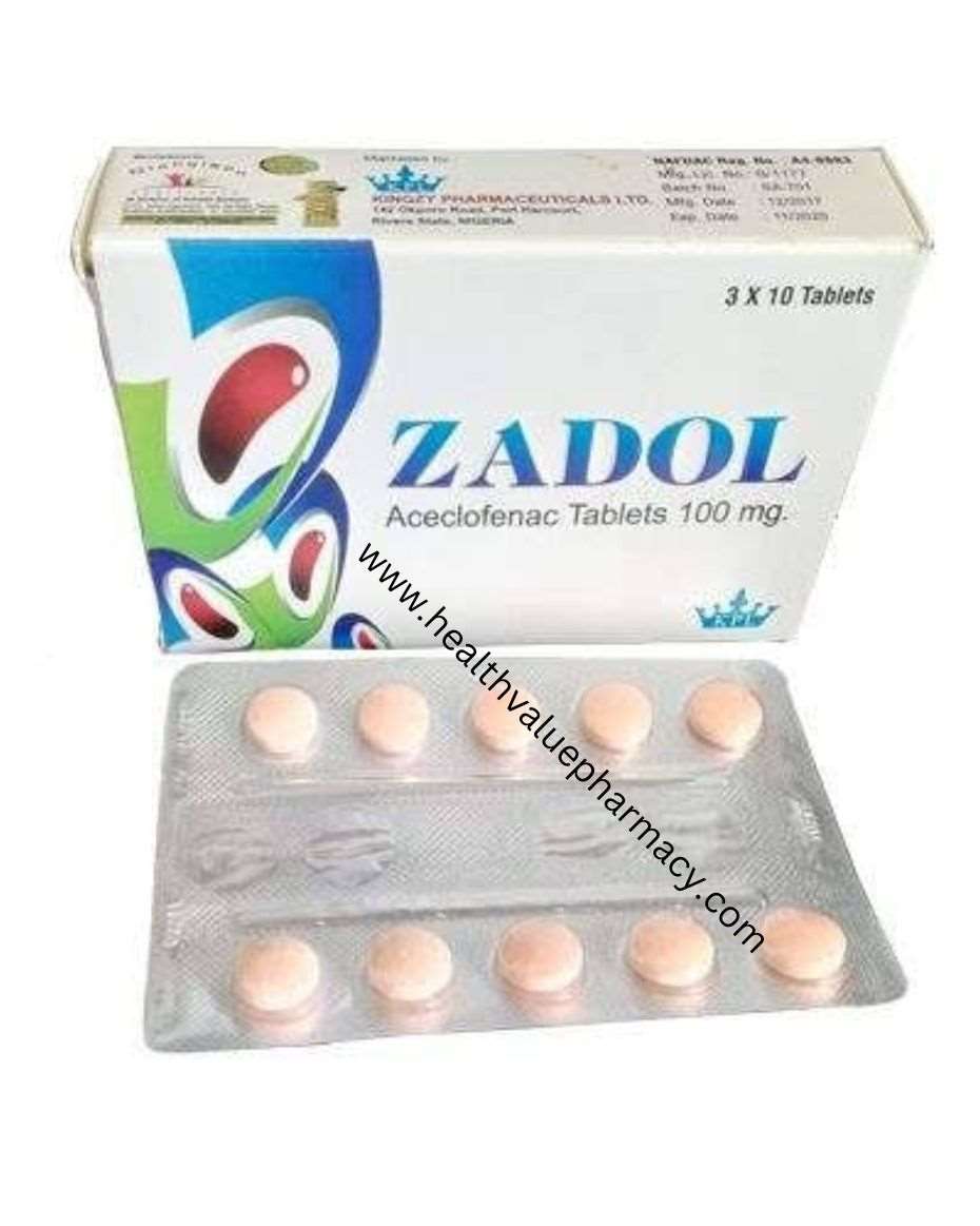 ZADOL ACECLOFENAC 100MG TAB