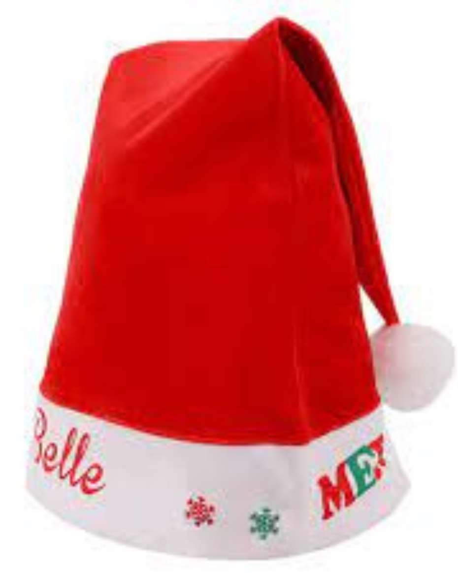 Plastic santa best sale hat