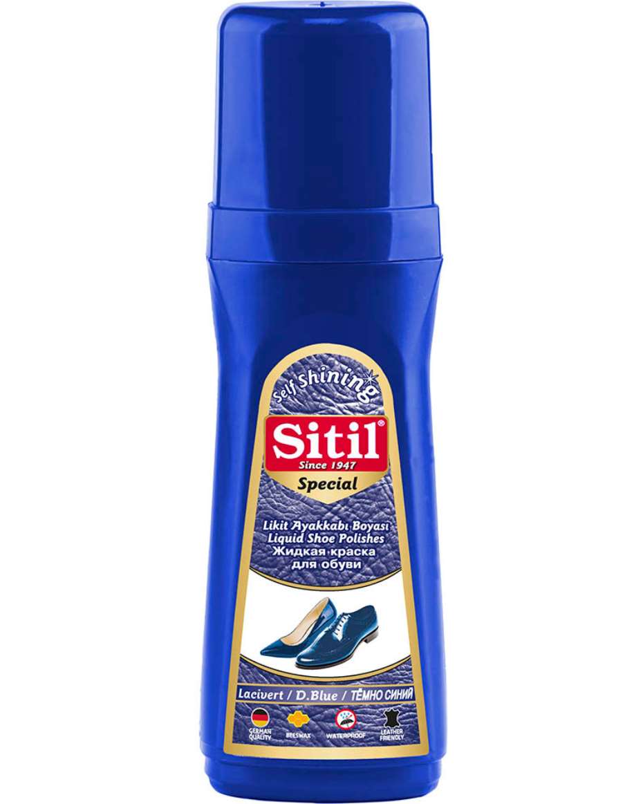 Blue liquid sales shoe polish