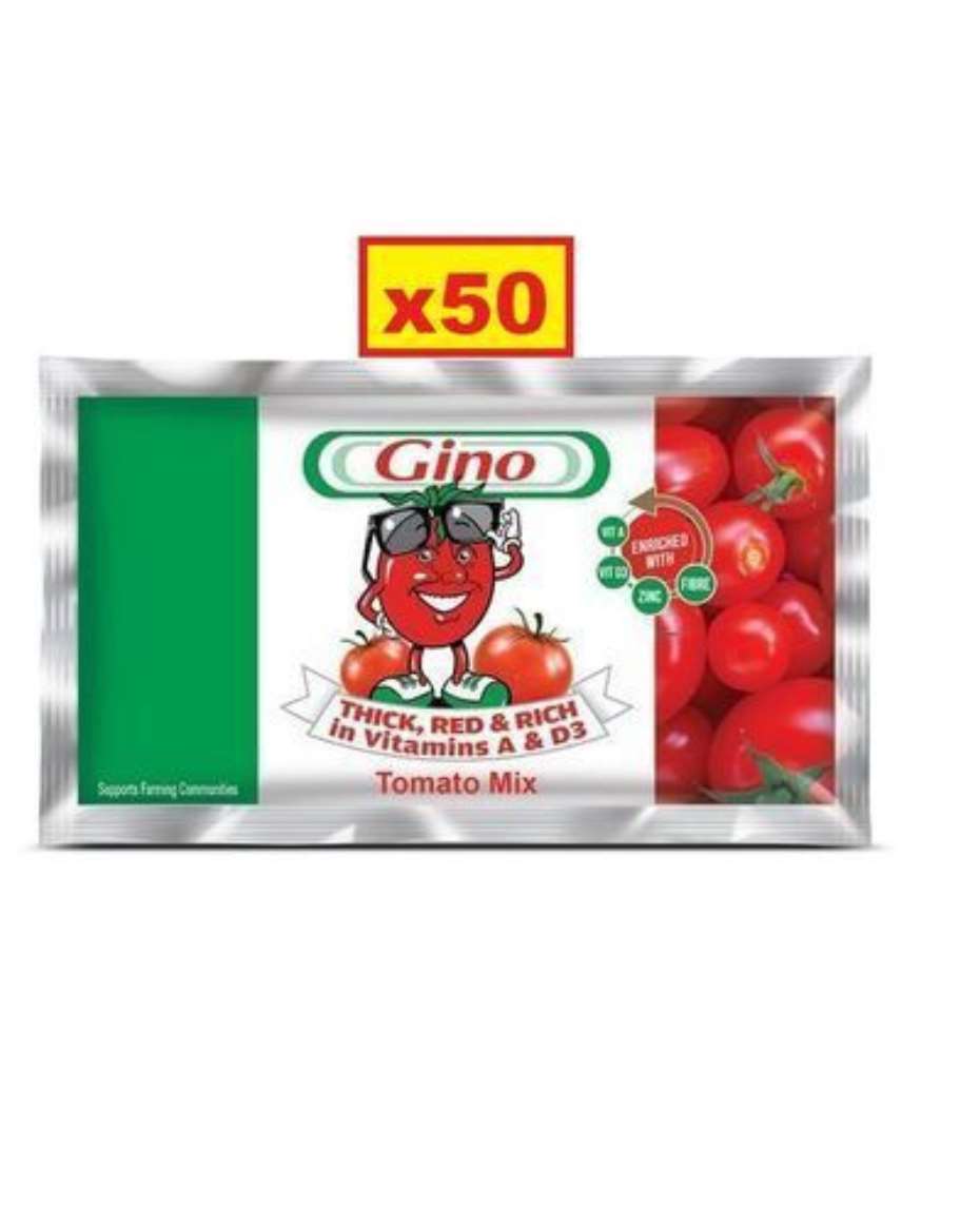 GINO TOMATO PASTE 60G X 50 SACHETS - (A CARTON)