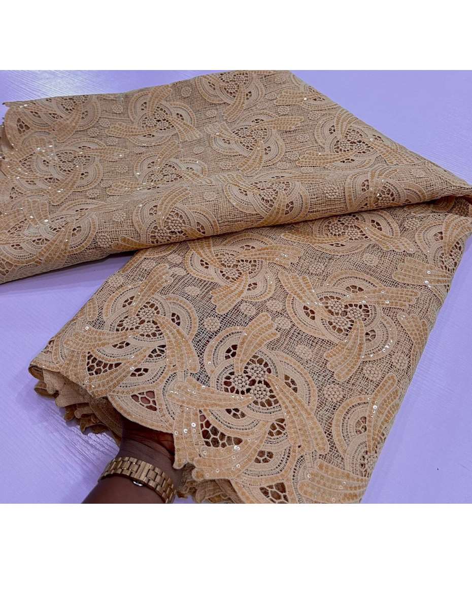 LACE MATERIAL (BROWN 5 YARDS)