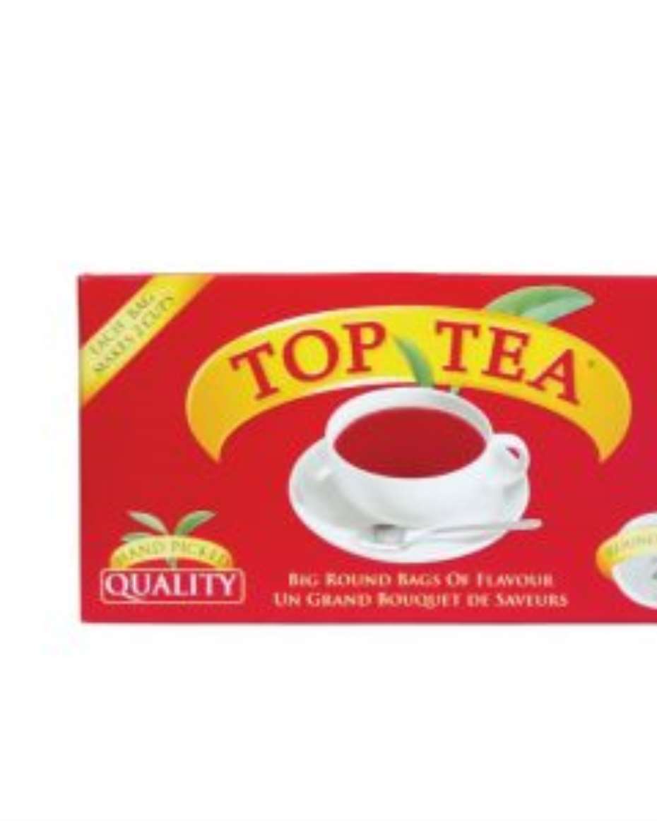 TOP TEA PLAIN BLACK 25 ROUND TEA BAGS