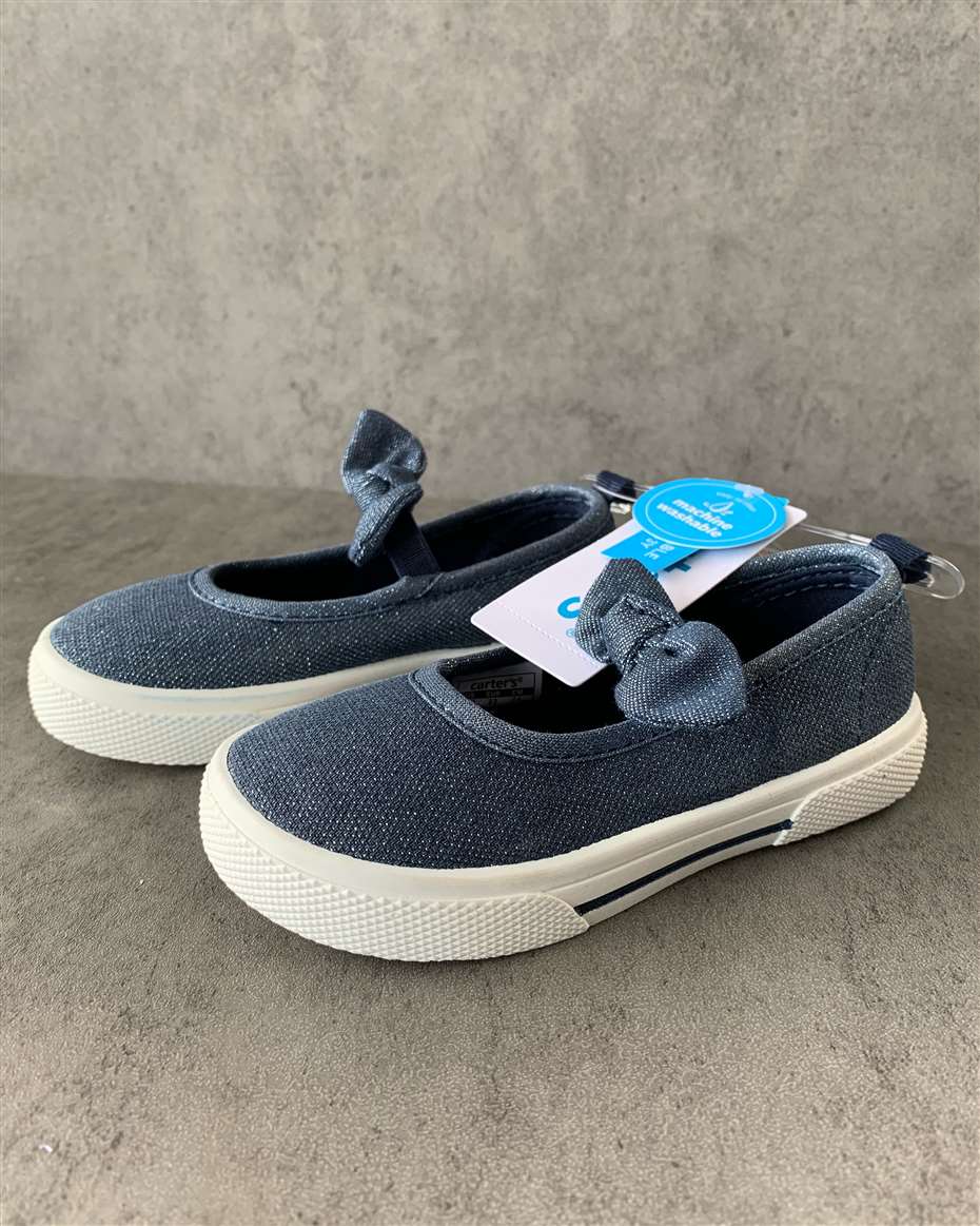 CARTERs BOW GIRL SNEAKERS BLUE SIZE 24