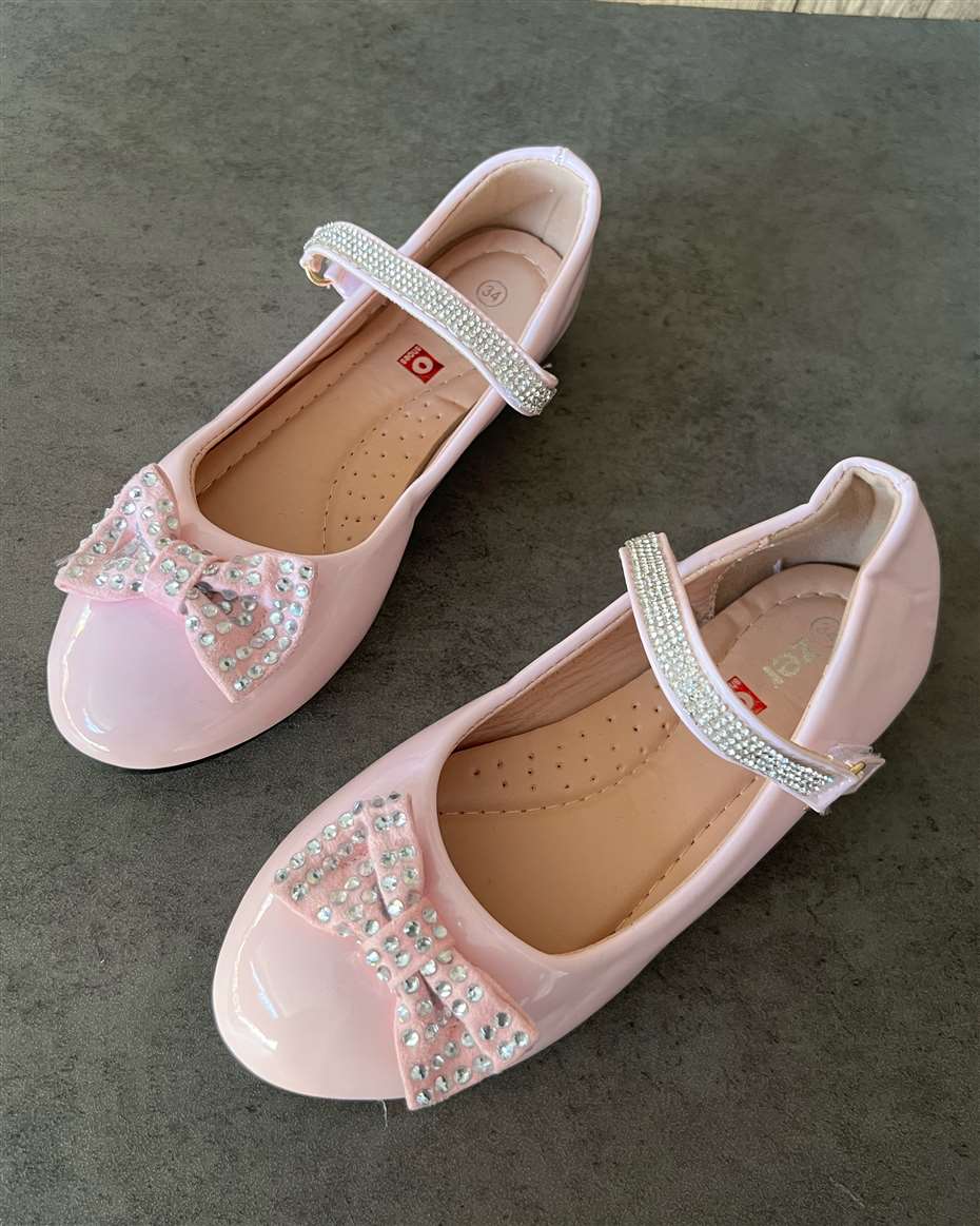 CUTE GIRL STONED SHOE PINK SIZE 20