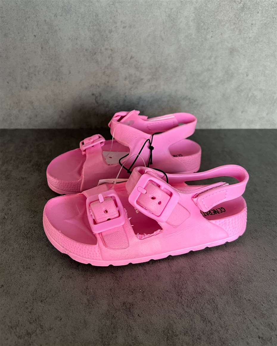 DOUBLE BUCKLE KIDS SANDALS 9 PINK SIZE 26