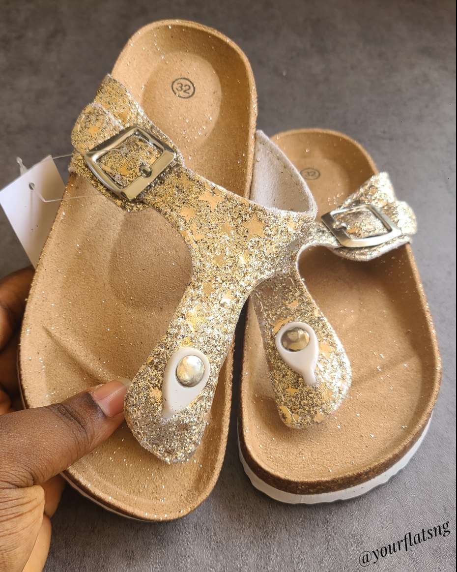 GOLD BIRKENSTOCK SLIPPERS 32 OurShoePlug