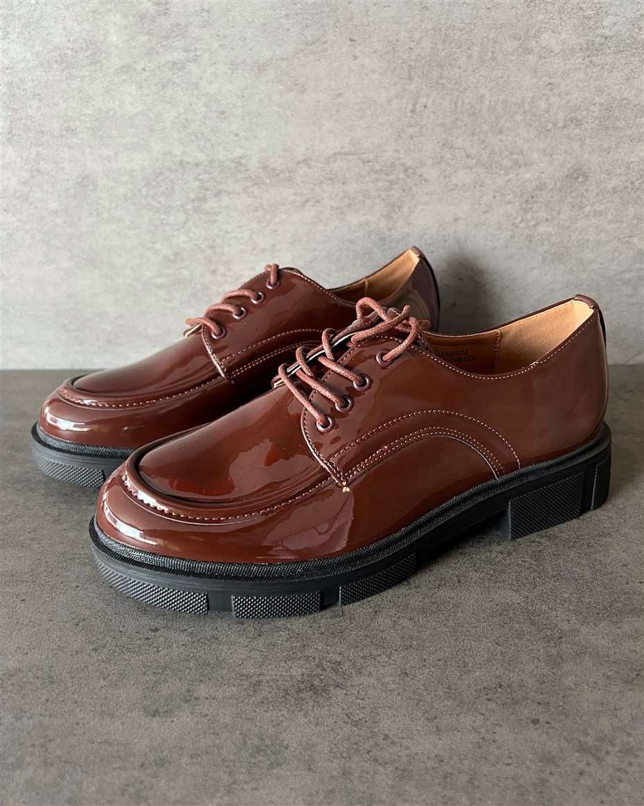 GRIP-SOLE GLOSS OXFORD BROWN SIZE 40