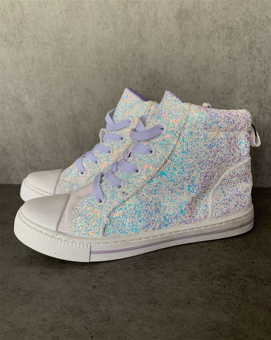 KOMFORME SHINY HIGH ANKLE SNEAKERS 2 WHITE SIZE 33