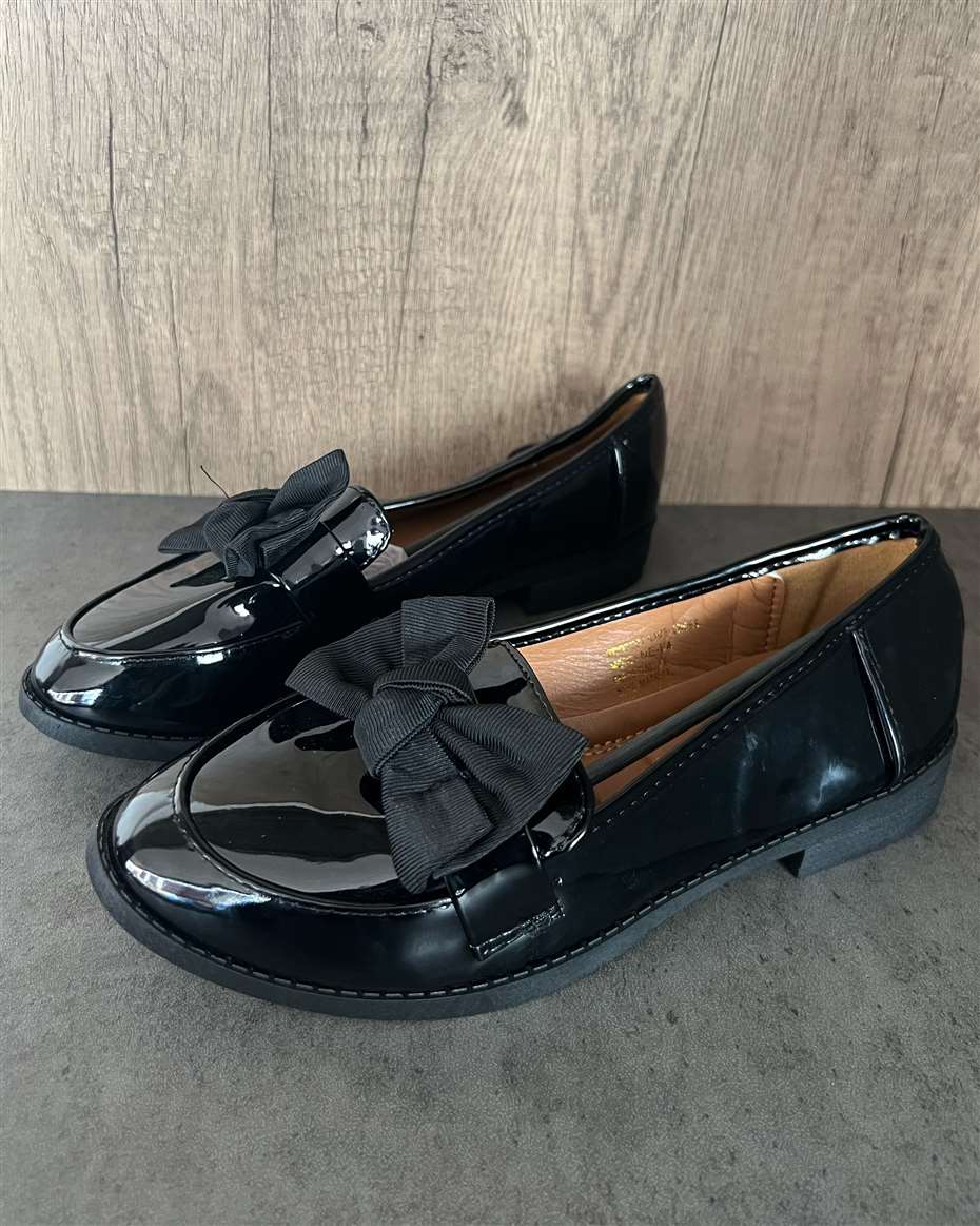 LS BOW LOAFERS BLACK SIZE 38