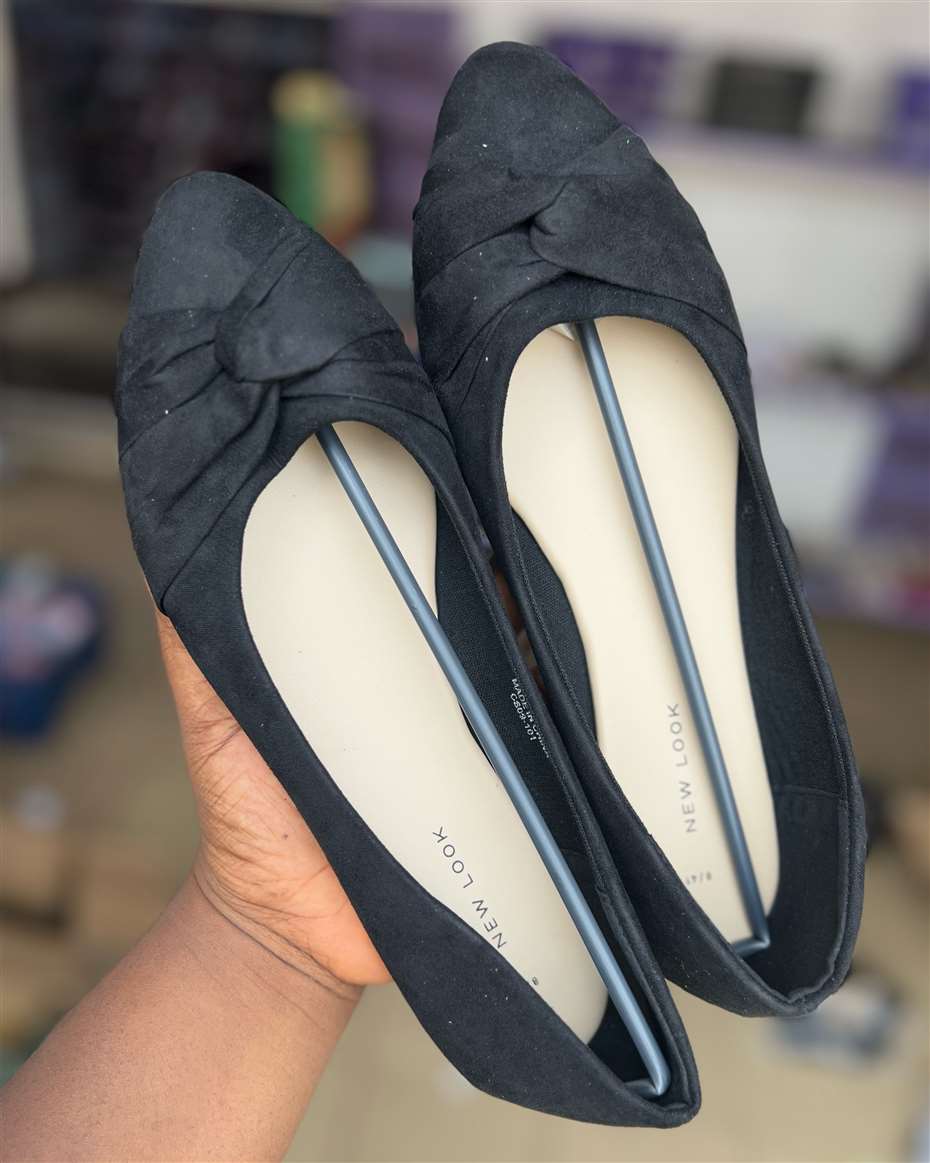 NEW LOOK KNOT FLATS BLACK SIZE 40