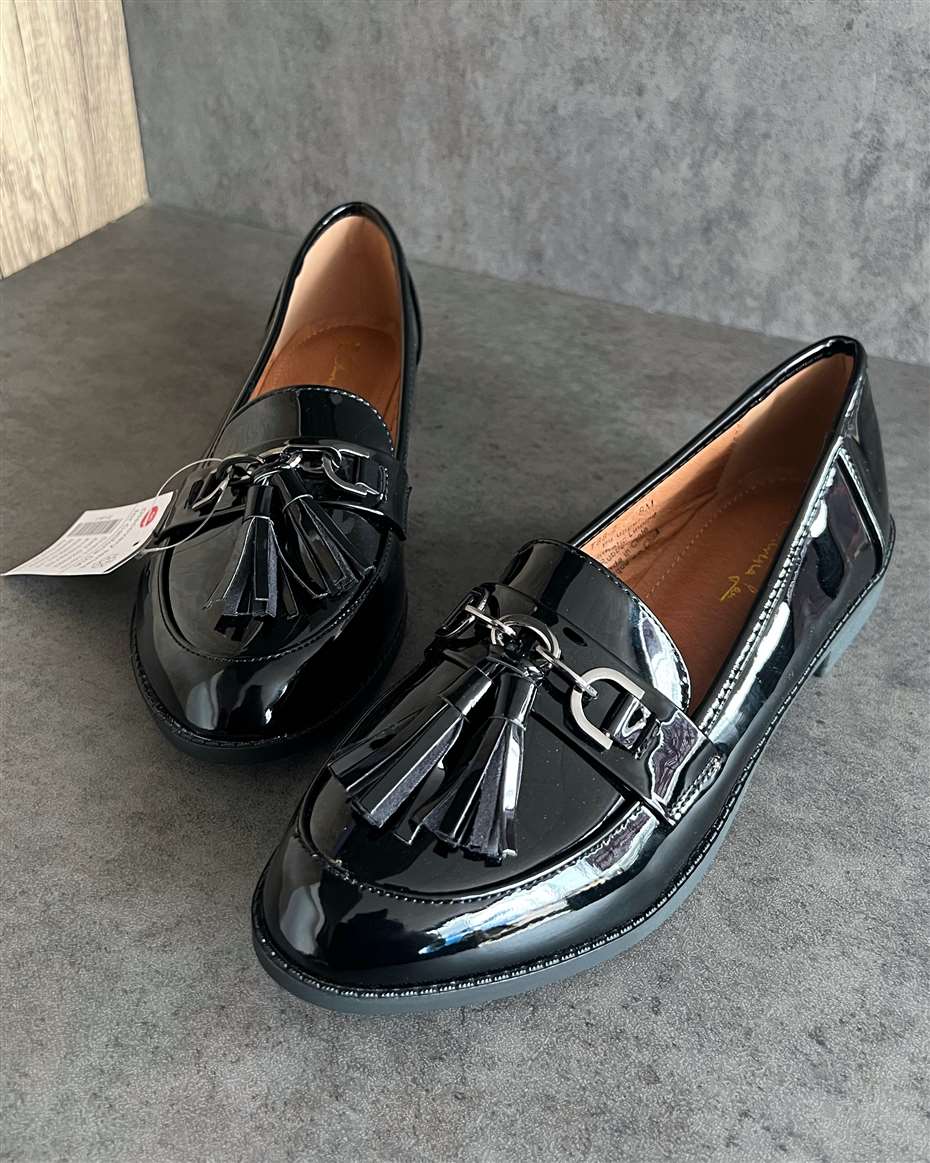 OLIVERIA TASSEL LOAFERS BLACK SIZE 42